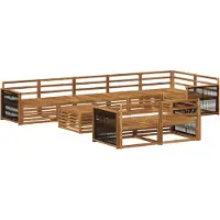vidaXL Buiten bank set 9 st