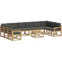 vidaXL Buiten bank set 11 st Wit en antracietkleurig