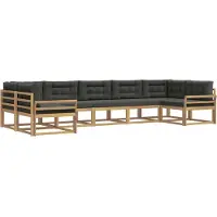 vidaXL Buiten bank set 7 st Wit en antracietkleurig