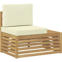 vidaXL Buiten bank set met kussen Wit 273 x 213,5 x 73 cm Polyester