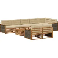 vidaXL Buiten bank set 9 st