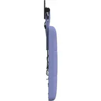 vidaXL Hangend hoofdbord Met LED-verlichting Jeans Blauw Stof