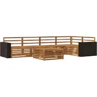 vidaXL Buiten bank set 6 st Naturel Massief Acacia Hout