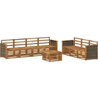 vidaXL Sofa-Sets 8 st Massief Acacia Hout