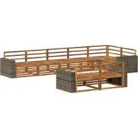 vidaXL Buiten bank set 8 st Naturel