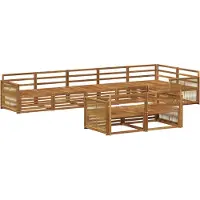 vidaXL Buiten bank set 8 st Naturel