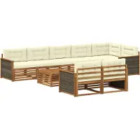vidaXL Buiten bank set 9 st