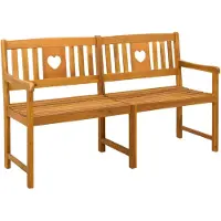 vidaXL Tuinbank Naturel 150 x 55,5 x 90 cm Massief Acacia Hout