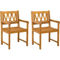 vidaXL Tuinstoelen 2 st Naturel Massief Acacia Hout