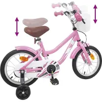 vidaXL Kinderfiets 16 Inch voor 4-6 jaar oud Licht Roze