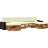 vidaXL Buiten bank set 6 st Massief Acacia Hout