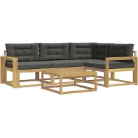 vidaXL Buiten bank set 5 st Wit en antracietkleurig Polyester