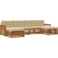 vidaXL Buiten bank set 6 st Massief Acacia Hout