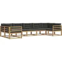 vidaXL Buiten bank set 7 st Wit en antracietkleurig