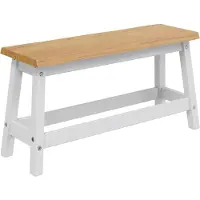 vidaXL Eetbank EKAI Wit 91,5 x 29 x 45,5 cm Massief grenenhout