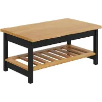 vidaXL Salontafel EKAI Zwart 100 x 60 x 45,5 cm Massief grenenhout