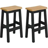 vidaXL Hoge Barkruk EKAI 2 pcs Zwart 40 x 29 x 63 cm