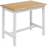 vidaXL Hoge Bartafel EKAI Wit 112 x 70 x 91 cm Massief grenenhout