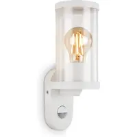 Briloner Außenleuchte Wandlampe Weiß IP44 max. 12W E27 mit Sensor