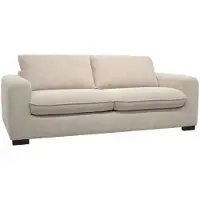 Sweeek 3 zits slaapbank van chenille stof met matras van 10cm Gemaakt in Frankrijk Beige