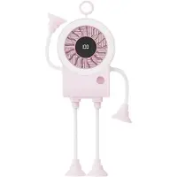 LONGZIMING -Tafelventilator - Burea ventilator - Draagbare Ventilator - Flexibele Hals - Digitale Batterijindicator - Duurzaam Plastic - 5 Snelheden - Handenvrij Gebruik - 1 Stuk