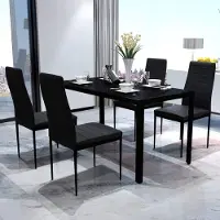 Glamour Luxe Moderne Kunstleren Eetkamerstoelen Set van 2 met Gewatteerde Zitting en Metalen Frame 42x42x97 cm – Comfortabele Dining Chairs Industriële Stijl SGS Gecertificeerd