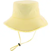 Herman Bob en coton uni avec jugulaire et ourlet effiloché bénéficiant d'une protection UPF élevée proche de 50.