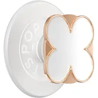 PopSockets , Smartphone PopGrip Premium Enamel Klaver Motief Stevige Bevestiging, Roségoud