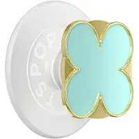 PopSockets , Smartphone PopGrip Premium Enamel Klaver Motief Stevige Bevestiging, Groen
