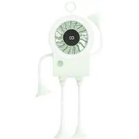 LONGZIMING -Draagbare Ventilator - Mini USB Ventilator - Bureauventilator - 5 Snelheden - LED Display - ABS - Compact·Krachtig & Stil - 1 Stuk