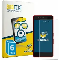 BROTECT - Screenprotector voor Fujitsu Arrows M04 - Folie Beschermfolie transparant 6 Stuks