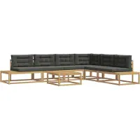vidaXL Buiten bank set met kussen Wit 79 x 79 x 37 cm Polyester