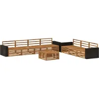 vidaXL Buiten bank set 8 st Naturel Massief Acacia Hout
