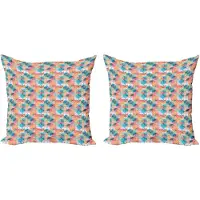 Abakuhaus Kleurrijke kussensloopset (2 stuks), boho regenboogkleur 50 cm, meerkleurig