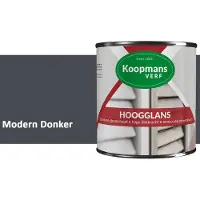 Koopmans Verf Koopmans Hoogglans Lakverf Binnen & Buiten – Voor Hout en Metaal – Krasvast – Hoge Dekkracht – Kozijnen, Deuren & Meubels – Modern Donker – 375 ml