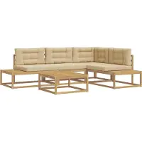 vidaXL Buiten bank set met kussen Wit 79 x 79 x 37 cm Polyester