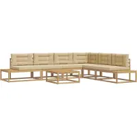 vidaXL Buiten bank set met kussen Wit 79 x 79 x 37 cm Polyester