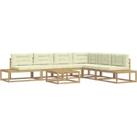 vidaXL 7 st Buiten bank set Polyester Wit