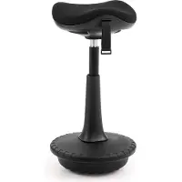Hjh OFFICE Sta-kruk / sta-hulp Balance Sit Ergo stof zwart