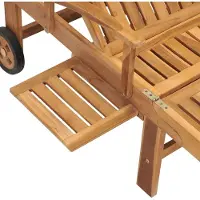 Laura Houten Ligstoel Teakhout Outdoor – Massief Teak Zonnebed met Verstelbare Rugleuning voor Tuin, Terras & Balkon – Luxe Relaxstoel –