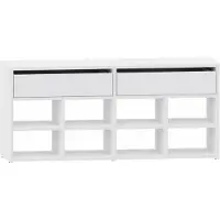 UFC Zappa Serie - Schoenenkast - 2 Lades - Open Planken - Wit