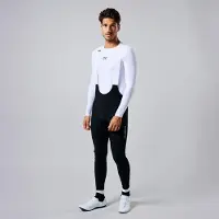 Acelera Pro Lange Fietsbroek Heren met Zeem - Thermo Wielerbroek Winter - Koersbroek met Bretels - Zwart - Maat M