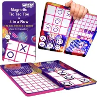 Woopie Iq magnetisch strategiespel 2in1 Boter-kaas-en-eieren + 4 op een lijn minigame - UNI