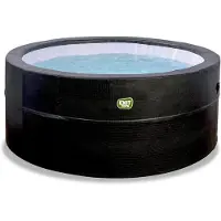 Laura Opblaasbare Jacuzzi 184x184x73 cm – 4 Personen – 120 AirJet Bubbelmassage – Geïsoleerde Premium Spa met Verwarming, Filterpomp & Afdekzeil met Slot – Winterbestendig Whirlpool Spa – Zwart –