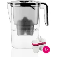 BWT Waterfilterkan VIDA MEI, zwart, 2,6 liter + 6 filters