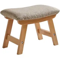 Unyqoos Houten Voetenkruk met Antislip en Comfortabele Bekleding voor Veelzijdig Gebruik in Huis