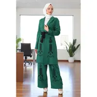 Turkishsouq Geborduurde Detailed Pak Smaragdgroen