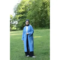 Turkishsouq Dames's Zak Met riem Lang Kimono Indigo