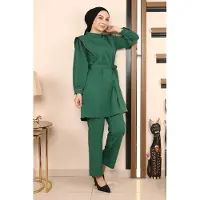 Turkishsouq Stripe Detailed Pak Smaragdgroen