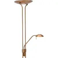 Steinhauer Olet - Klassieke LED Dimbare Vloerlamp | Staande Lamp met Dimmer met leeslamp - 1 lichts - H 1800 mm - Brons - Woonkamer | Slaapkamer